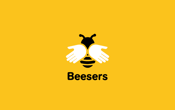 Beesers logo on the Beesers light orange brand color.